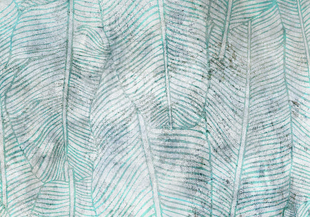 Abstract Wallpaper Wall Mural - Banana Leaf Lines