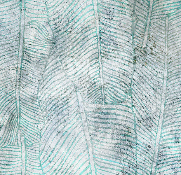 Abstract Wallpaper Wall Mural - Banana Leaf Lines