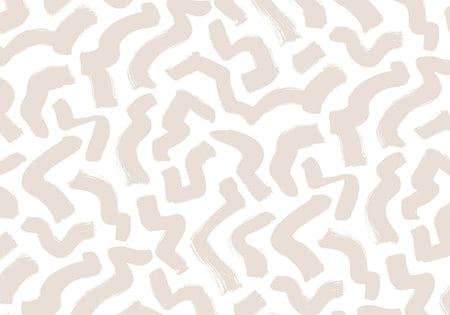 Abstract Wallpaper Wall Mural - Beige Organic Shapes