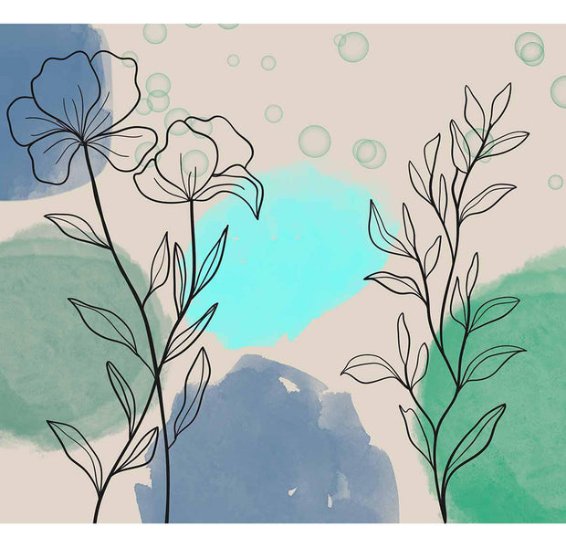 Abstract Wallpaper Wall Mural - Botanical Underwater World