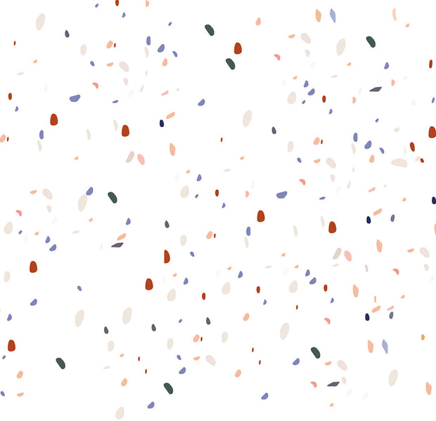 Abstract Wallpaper Wall Mural - Classic Terrazzo on White Background