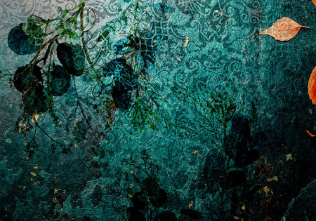 Abstract Wallpaper Wall Mural - Emerald Garden