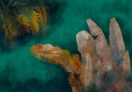 Abstract Wallpaper Wall Mural - Exotic Green Jungle