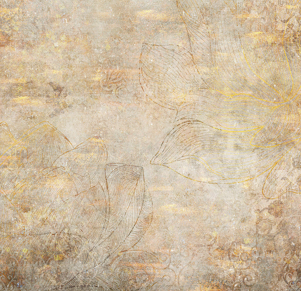 Abstract Wallpaper Wall Mural - Golden Etude