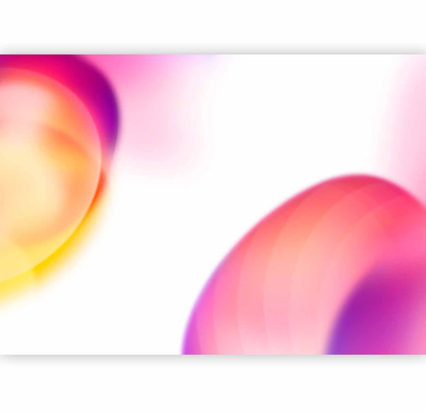 Abstract Wallpaper Wall Mural - Juicy Yellow Pink Shapes