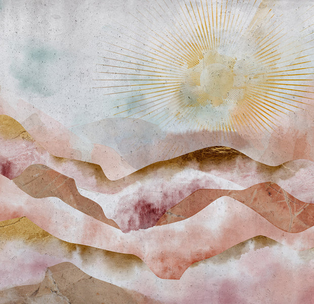 Abstract Wallpaper Wall Mural - Majestic Mountains