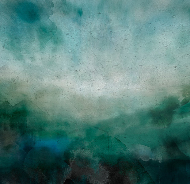 Abstract Wallpaper Wall Mural - Malachite Landscape