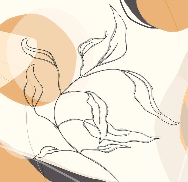 Abstract Wallpaper Wall Mural - Modern Line Landscape