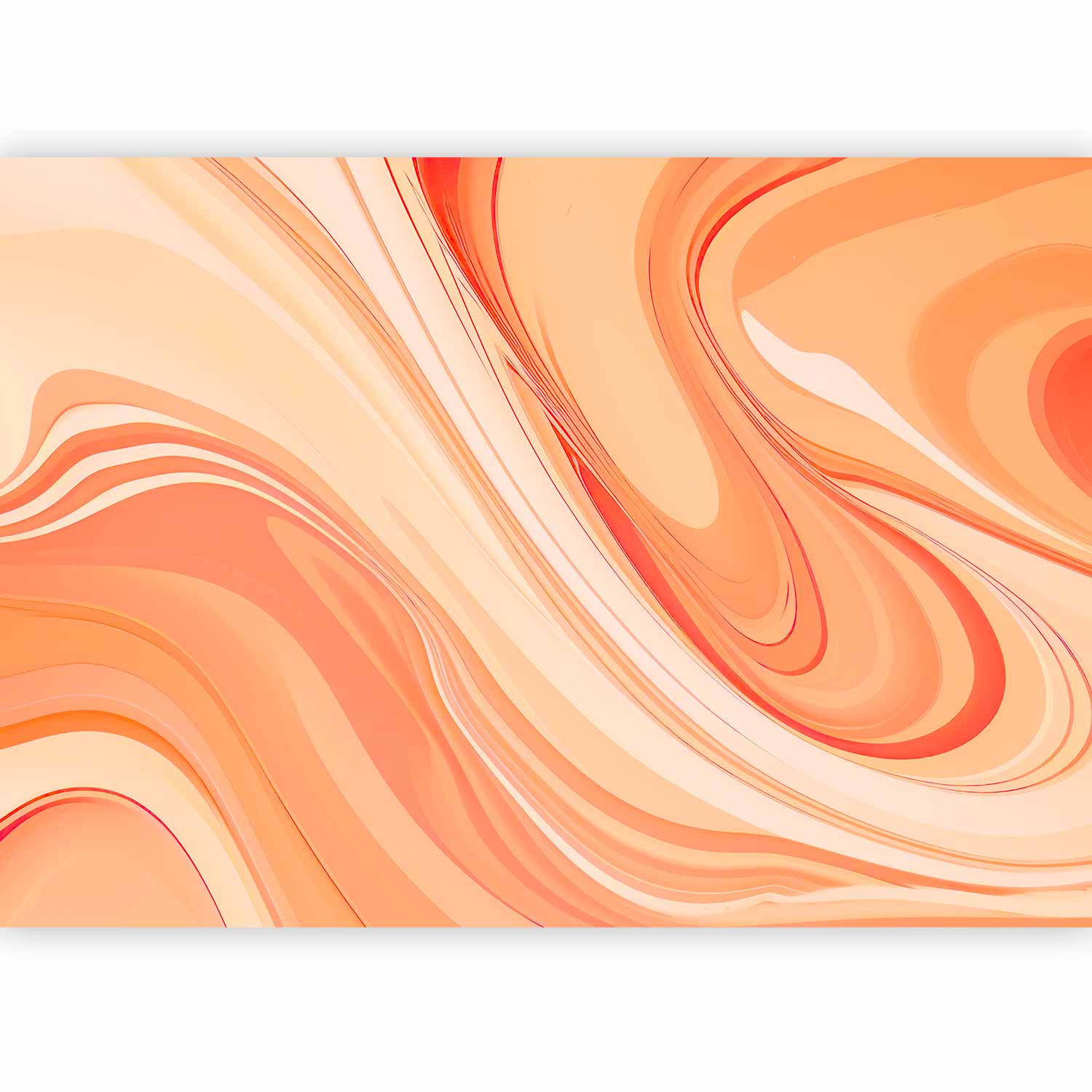 Abstract Wallpaper Wall Mural - Modern Peach Lines