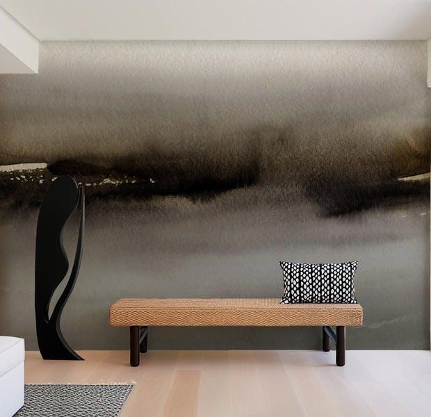 Abstract Wallpaper Wall Mural - Modern Watercolor Art 39"Wx27"H / Regular