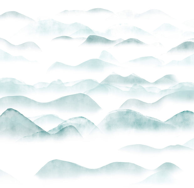 Abstract Wallpaper Wall Mural - Mountains in The Fog