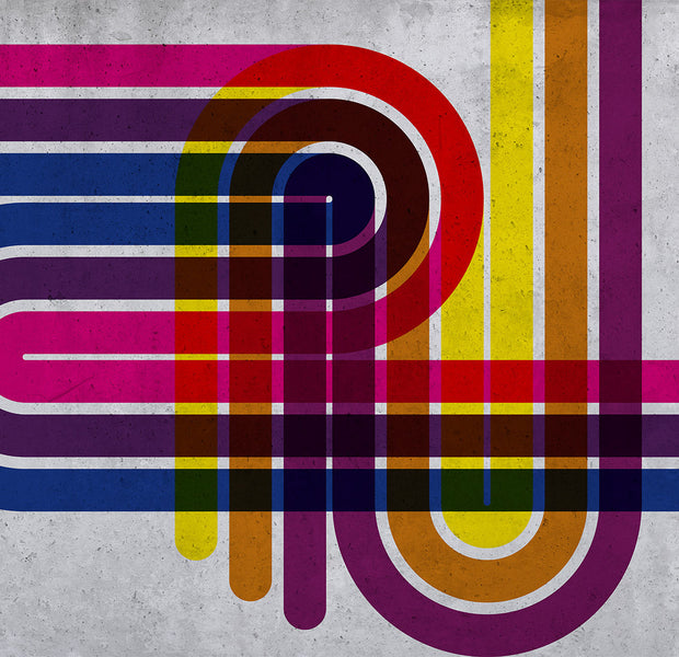 Abstract Wallpaper Wall Mural - Technicolor