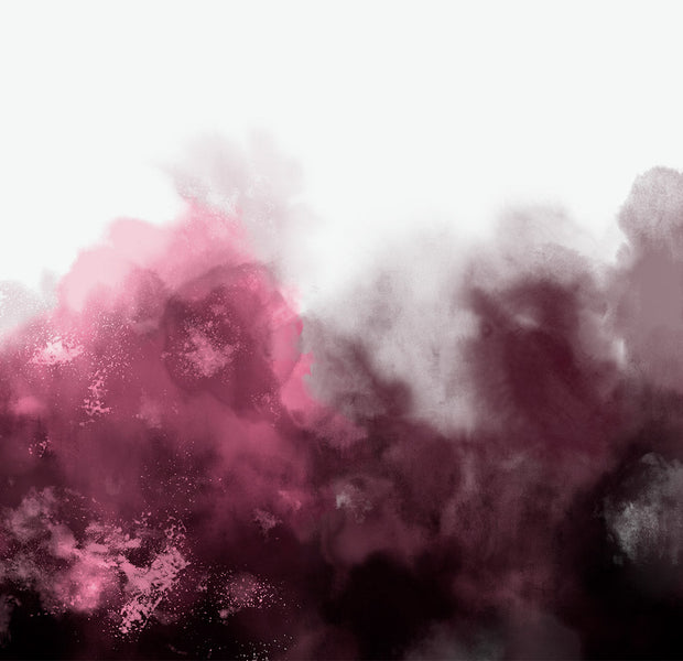 Abstract Wallpaper Wall Mural - Watercolor Variation Red