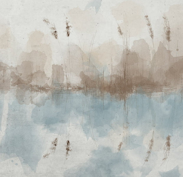 Abstract Wallpaper Wall Mural - Winter Pond
