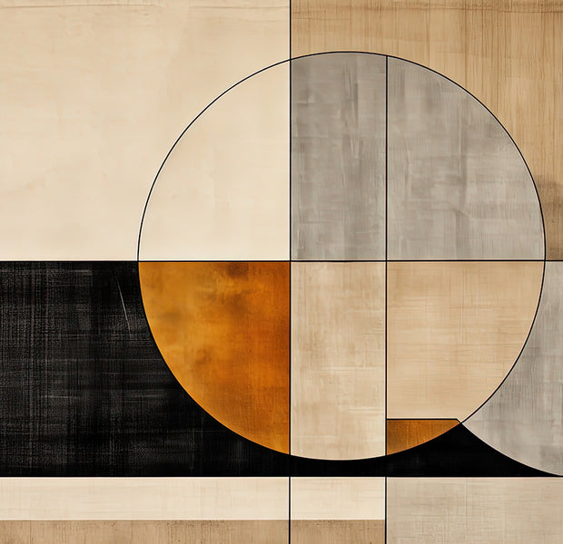 Premium Wallpaper Wall Mural - Abstract Geometric Neutral Art Shapes