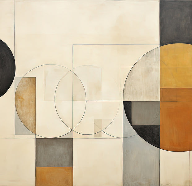 Premium Wallpaper Wall Mural - Geometric Aesthetic Painting Style Art