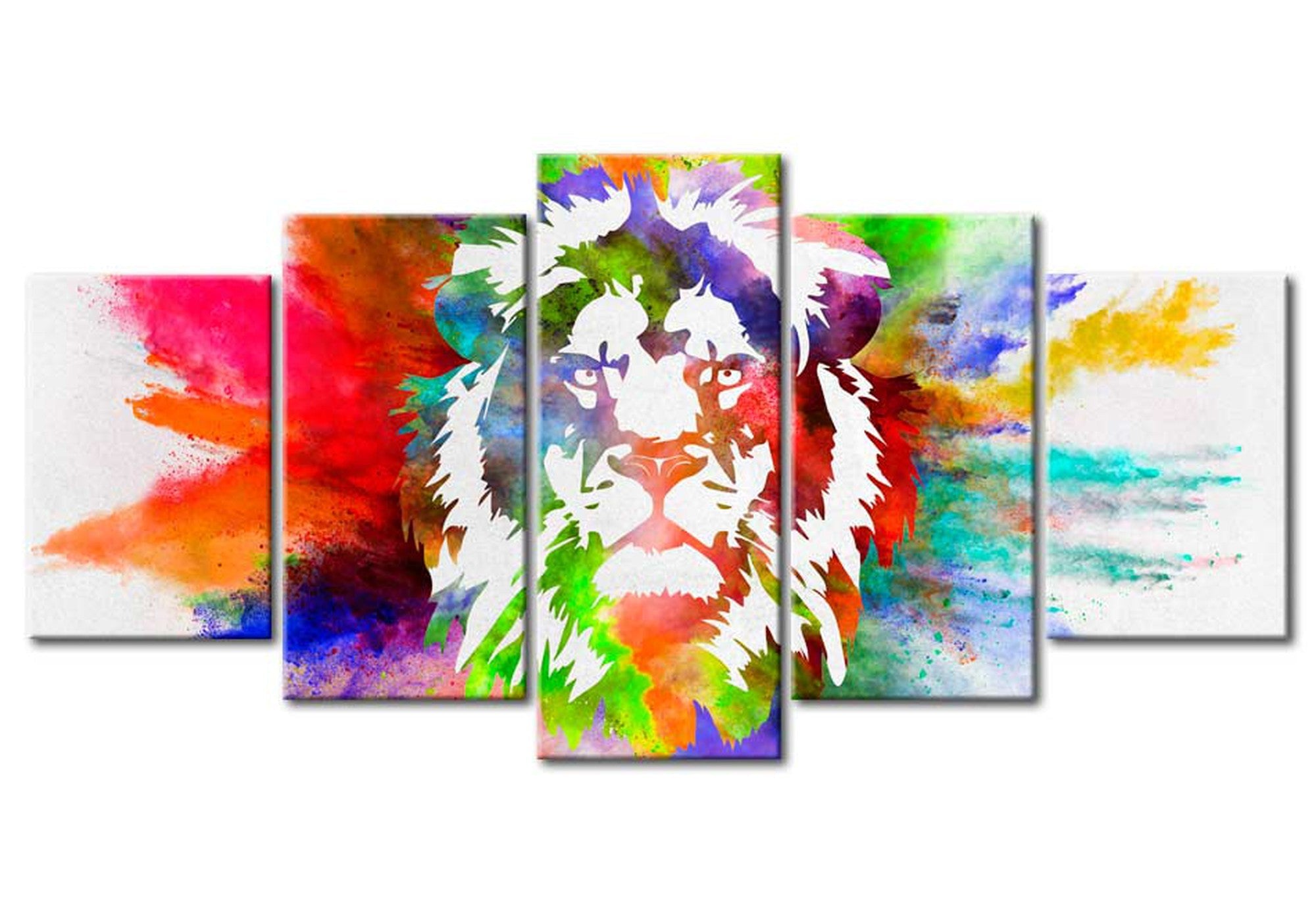 Animal Canvas Wall Art - Master Of Energy - 5 Pieces