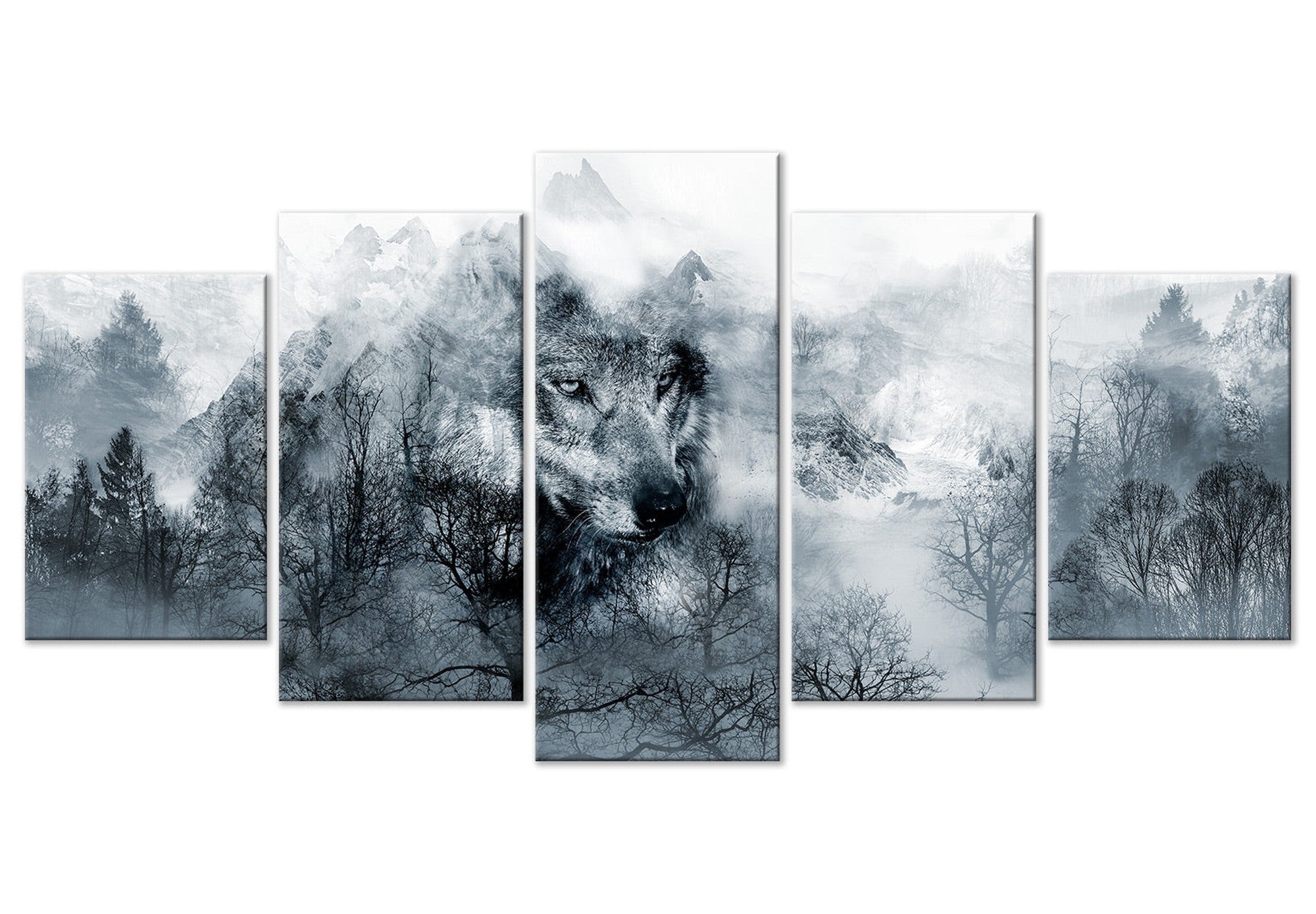 Animal Canvas Wall Art - Mountain Predator - 5 Pieces