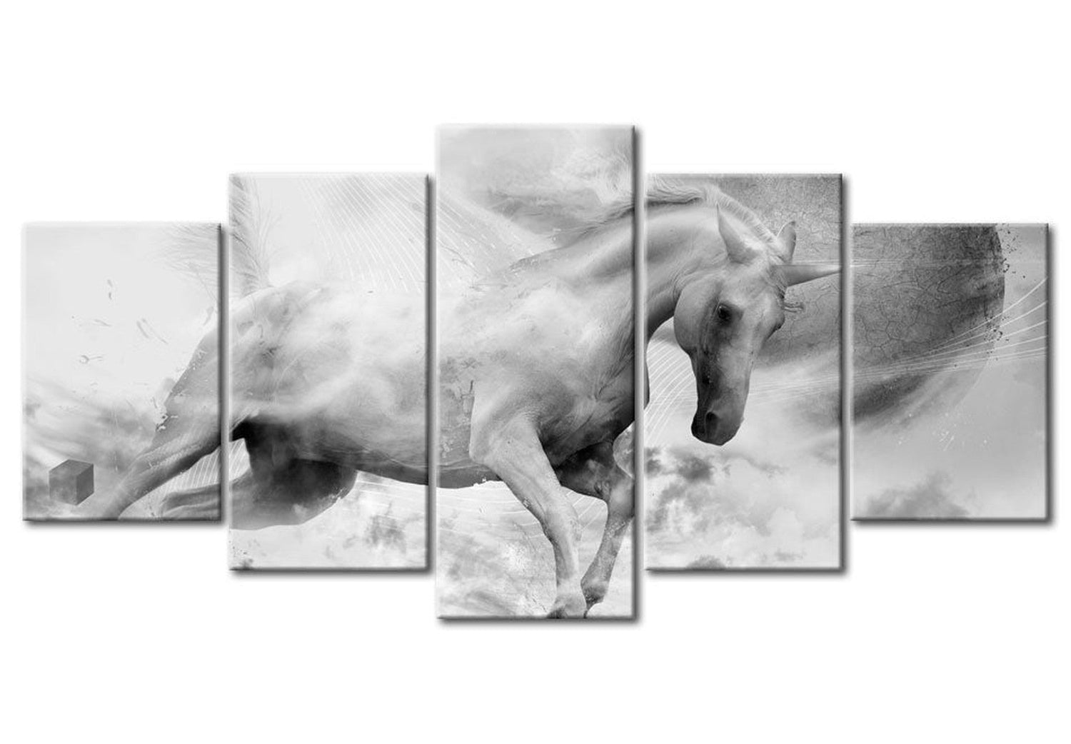 Animal Canvas Wall Art - The Last Unicorn - 5 Pieces