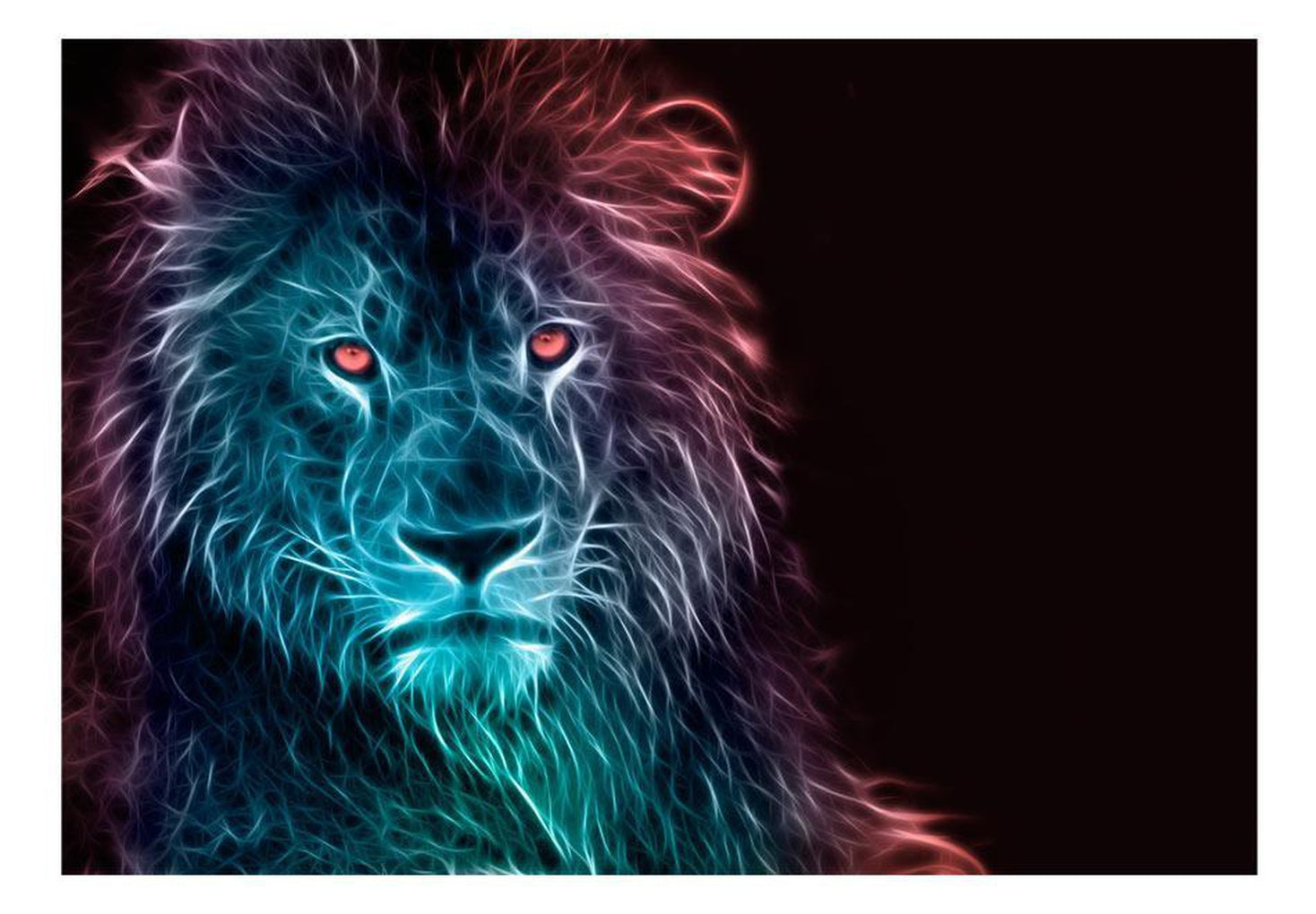 Wall mural - Abstract lion - rainbow-TipTopHomeDecor