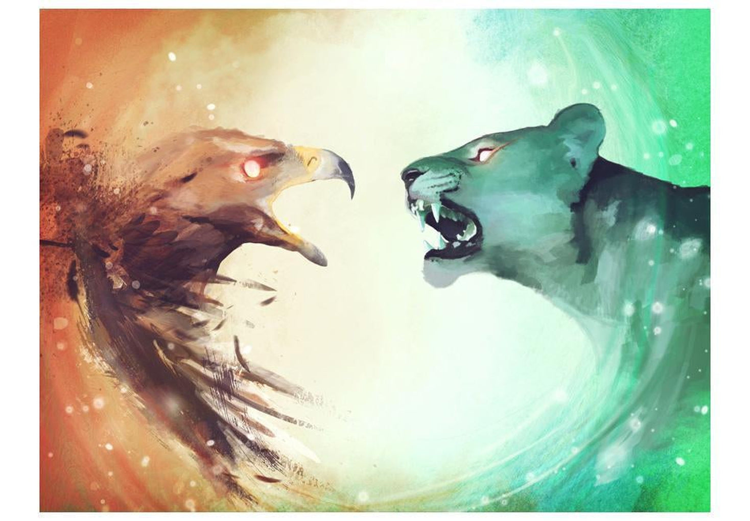 Wall mural - Interspecies clash-TipTopHomeDecor