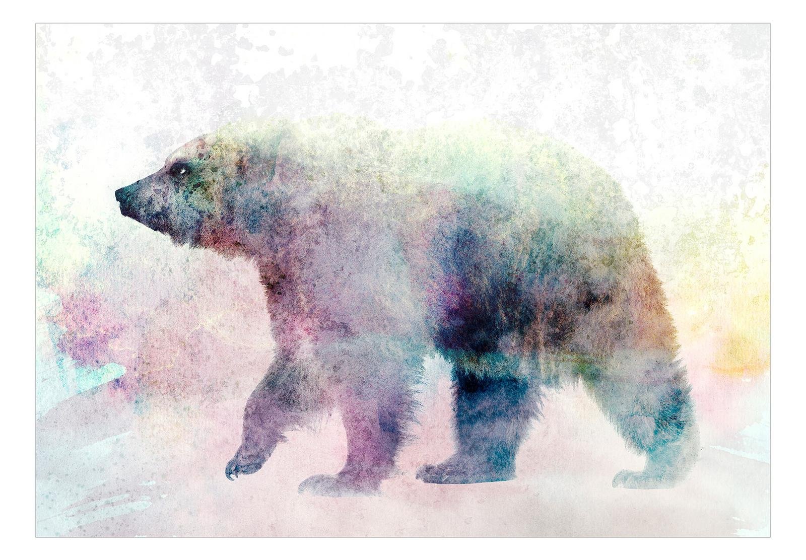 Animal Wall Mural - Lonely Bear-Tiptophomedecor