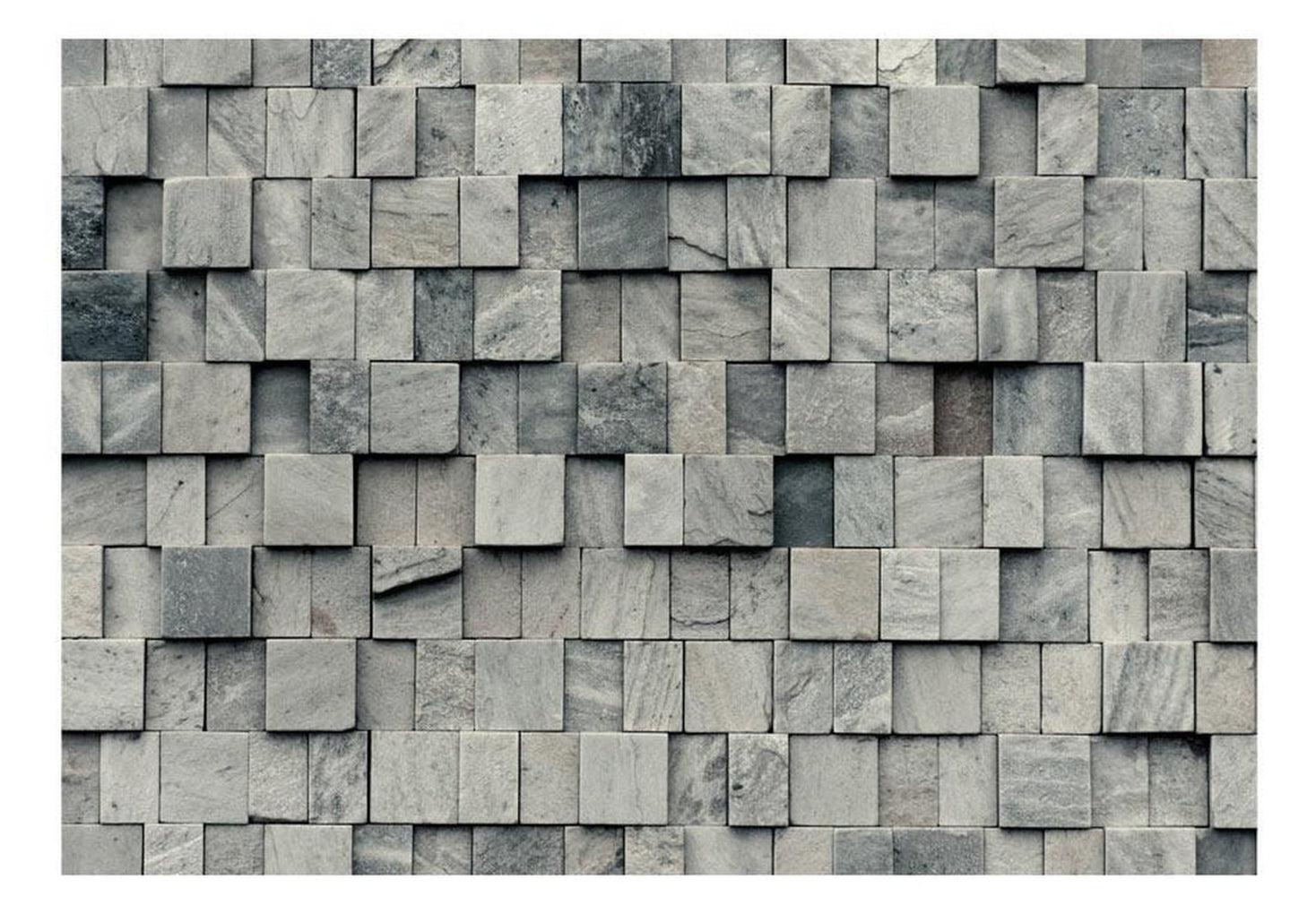 Surface Texture Wallpaper Wall Mural - Abstract Stacked Stone Cubes