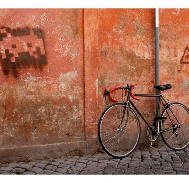Surface Texture Wallpaper Wall Mural - Bicycle Against Old Wall