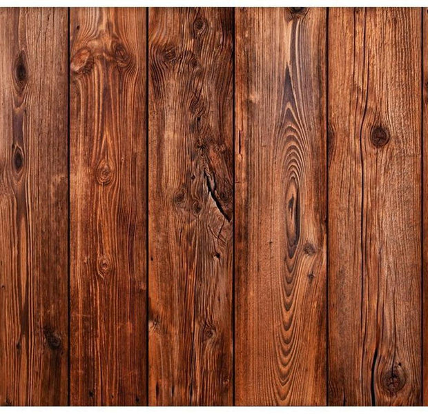 Surface Texture Wallpaper Wall Mural - Big Vertical Cedar Planks