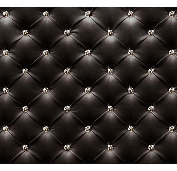 Surface Texture Wallpaper Wall Mural - Black Glam Chesterfield Pattern