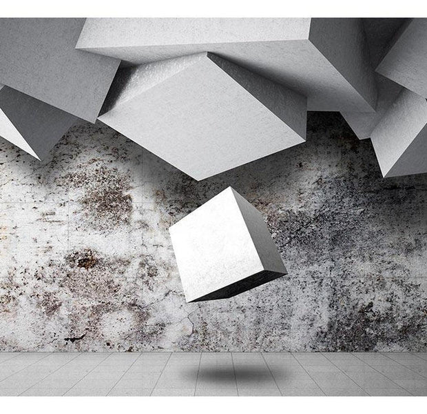 Surface Texture Wallpaper Wall Mural - Blocks and Concrete Wall