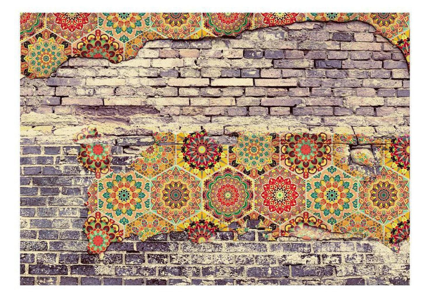 Surface Texture Wallpaper Wall Mural - Brick Wall Mosaic