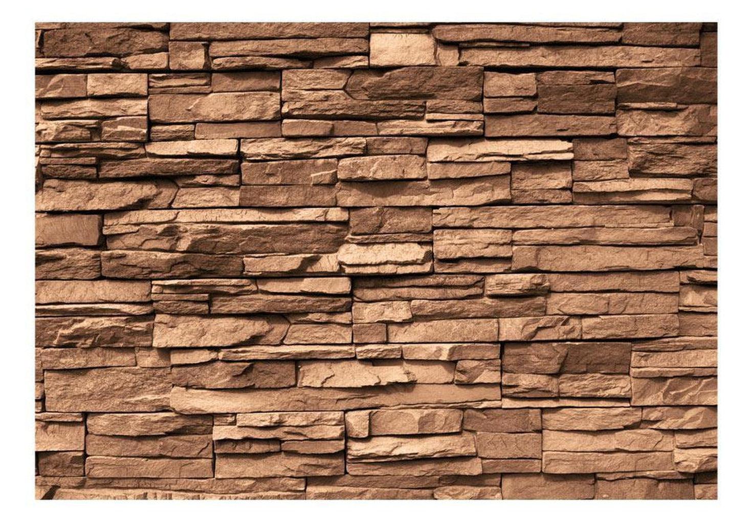 Surface Texture Wallpaper Wall Mural - Brown Slate Stones