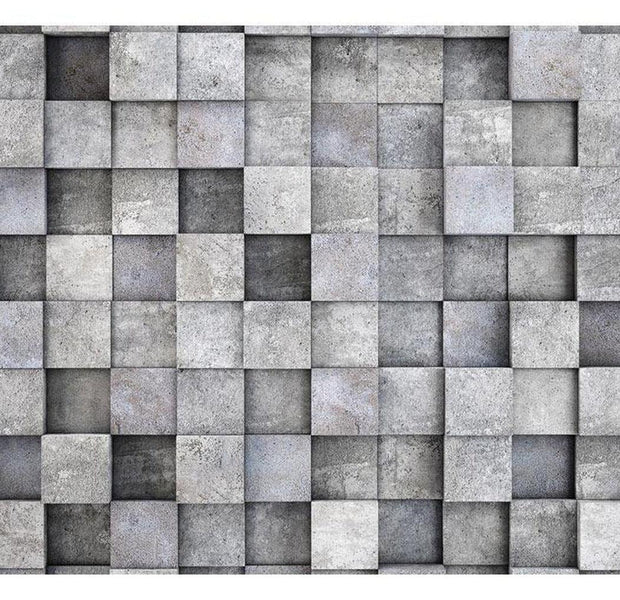 Surface Texture Wallpaper Wall Mural - Concrete Cubes
