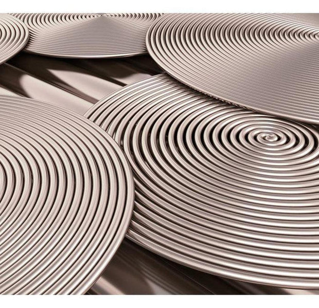 Surface Texture Wallpaper Wall Mural - Copper Spirals