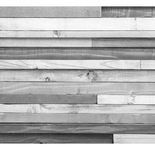 Surface Texture Wallpaper Wall Mural - Mixed Grey Washed Wood