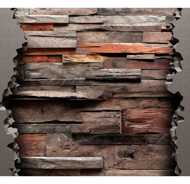 Surface Texture Wallpaper Wall Mural - Hidden Brown Slate Wall