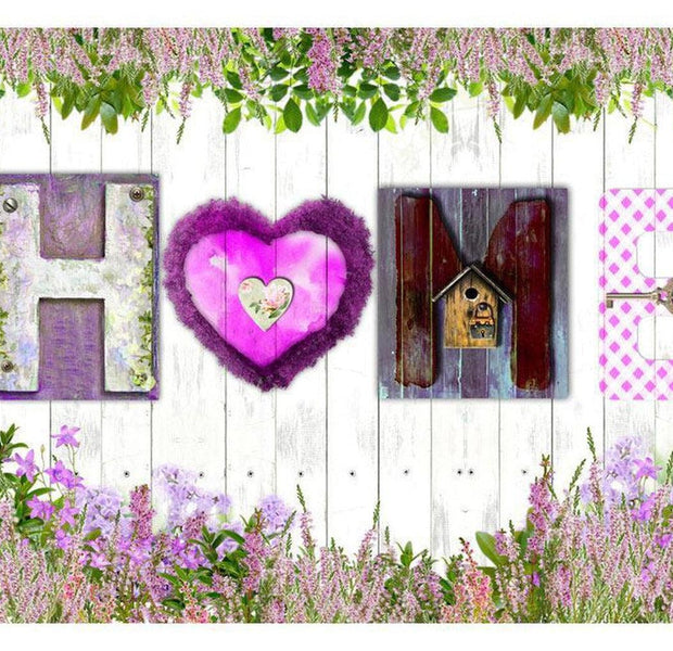 Surface Texture Wallpaper Wall Mural - Home Fantasy on White Wood