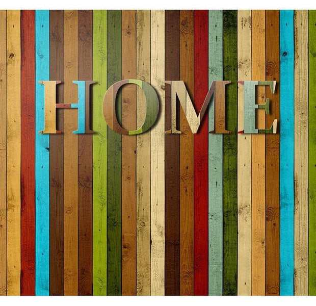 Surface Texture Wallpaper Wall Mural - Home Mixed Wooden Planks