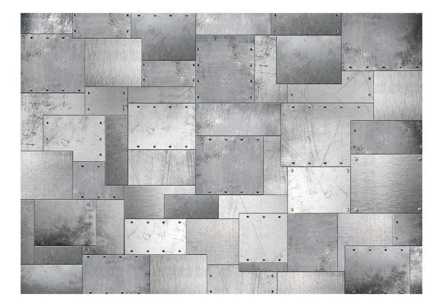 Surface Texture Wallpaper Wall Mural - Industrial Metal Plates