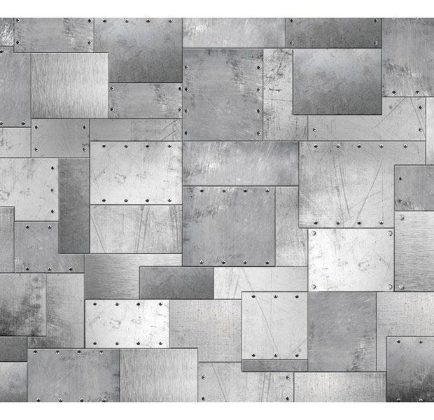 Surface Texture Wallpaper Wall Mural - Industrial Metal Plates