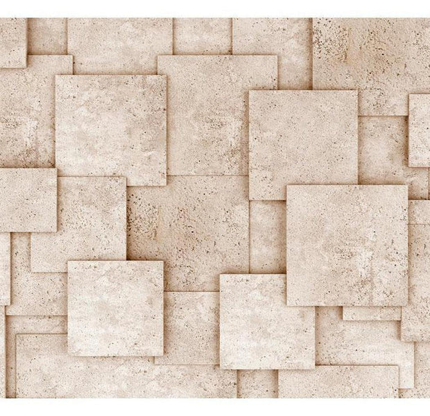 Surface Texture Wallpaper Wall Mural - Industrial Travertine Tiles
