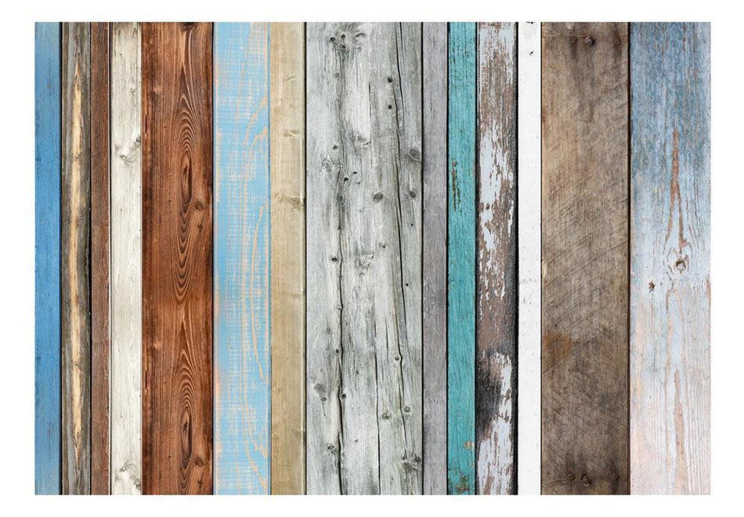 Surface Texture Wallpaper Wall Mural - Mixed Distressed Wood