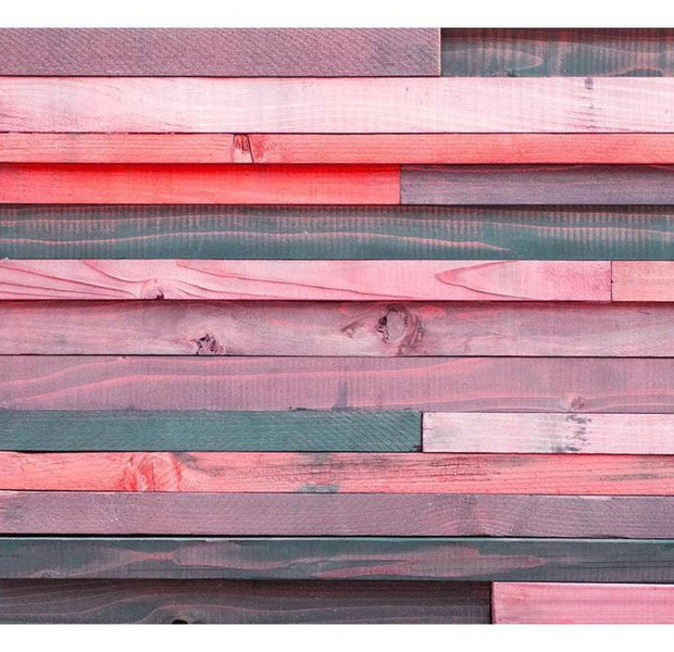 Surface Texture Wallpaper Wall Mural - Mixed Pink Wooden Planks