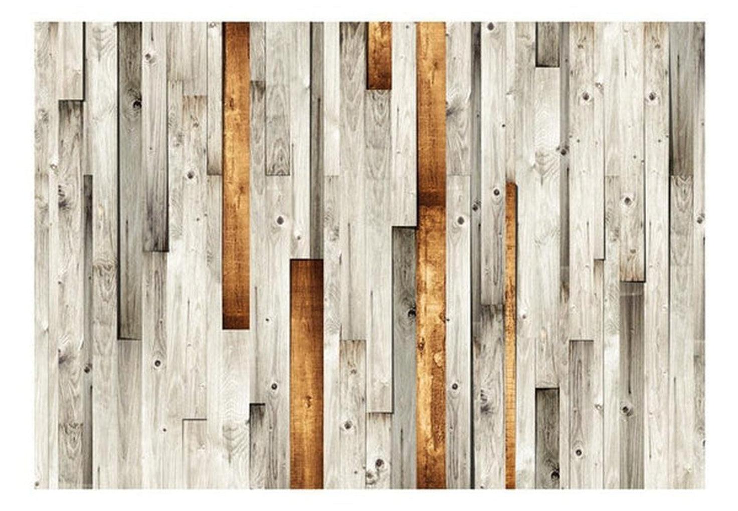 Surface Texture Wallpaper Wall Mural - Mixed Vertical Wooden Pattern