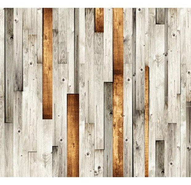 Surface Texture Wallpaper Wall Mural - Mixed Vertical Wooden Pattern