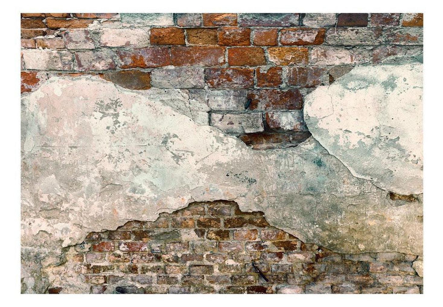 Surface Texture Wallpaper Wall Mural - Old Brick Plaster Wall