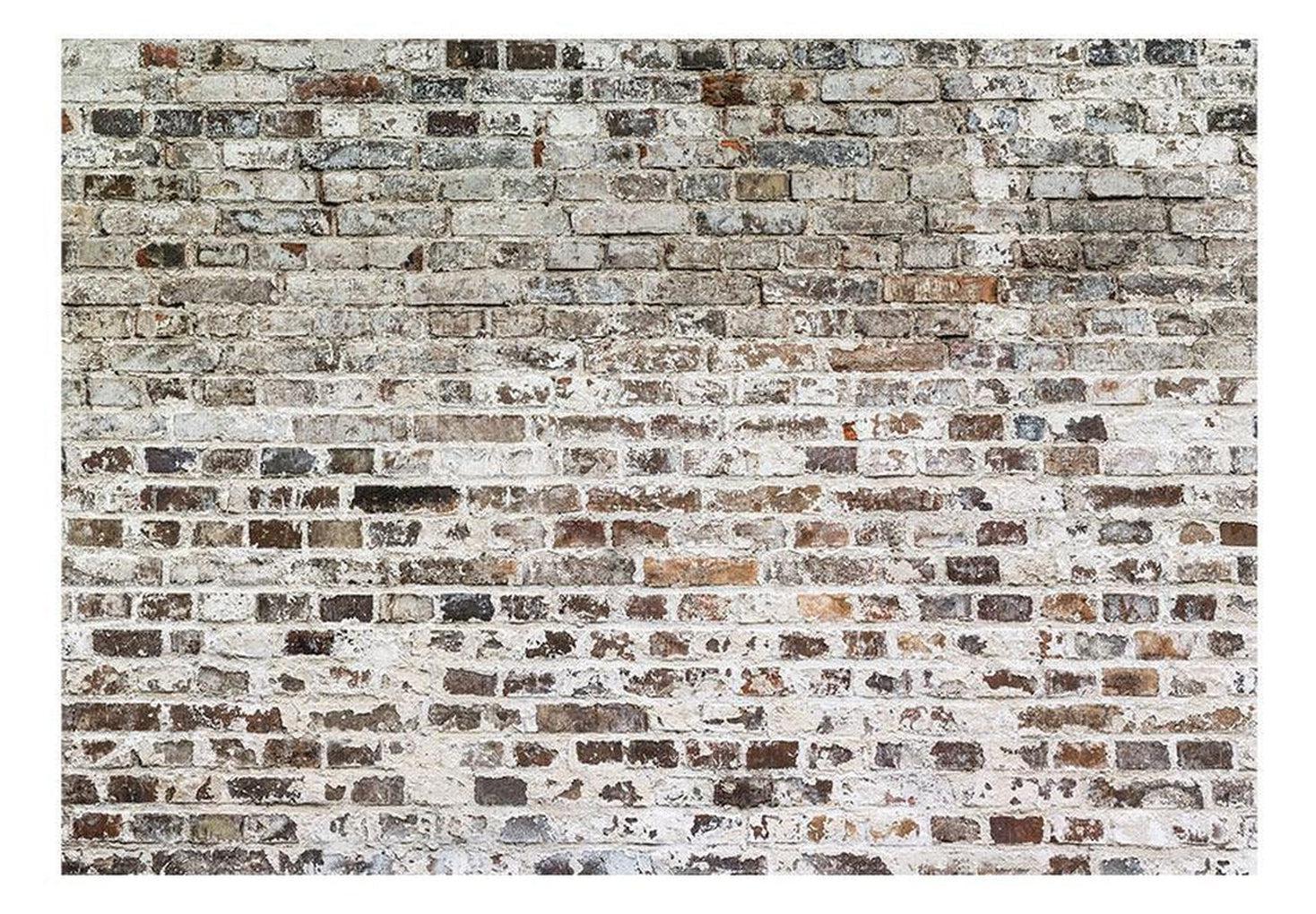 Surface Texture Wallpaper Wall Mural - Old Weathered Grey Brick Wall