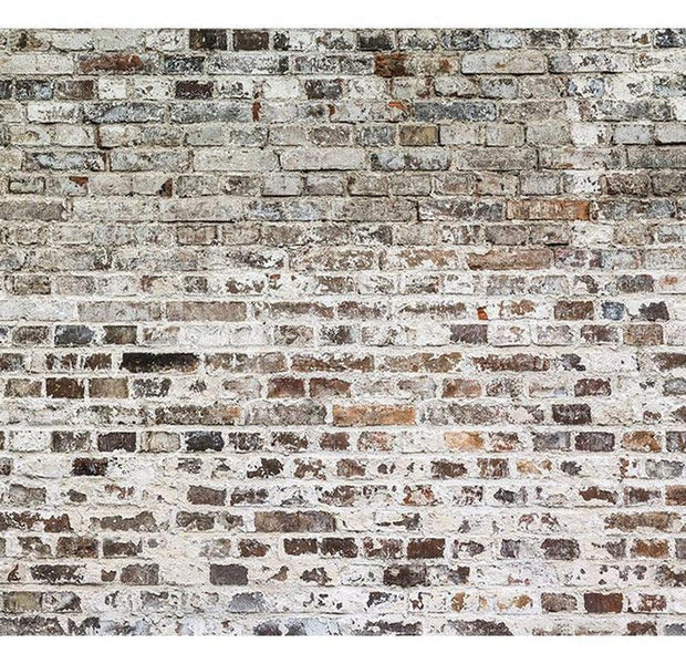 Surface Texture Wallpaper Wall Mural - Old Weathered Grey Brick Wall