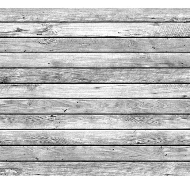Surface Texture Wallpaper Wall Mural - Grey Washed Wooden Planks